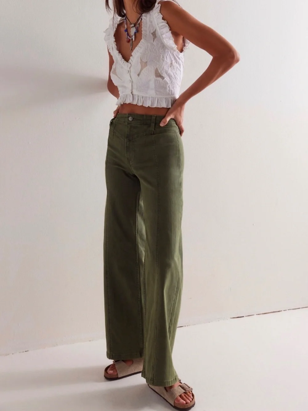 NWT Free People Libre Wide Leg Jeans, Size 33 Waist